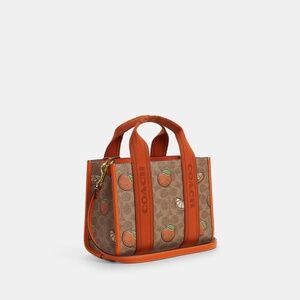 Smith Tote Bag 24 In Signature Canvas With Orange Print